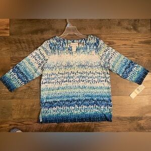 New Alfred Dunner Shirt Women Size Small Short Sleeve Casual Top